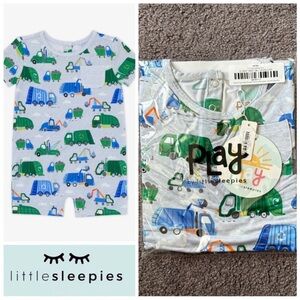 ♻️Little Sleepies Clean Up Crew Romper